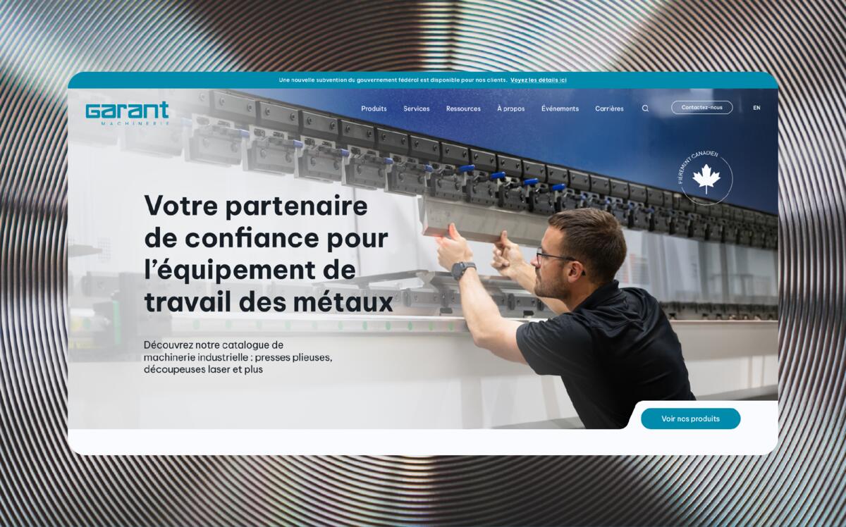 Site web de Garant Machinerie